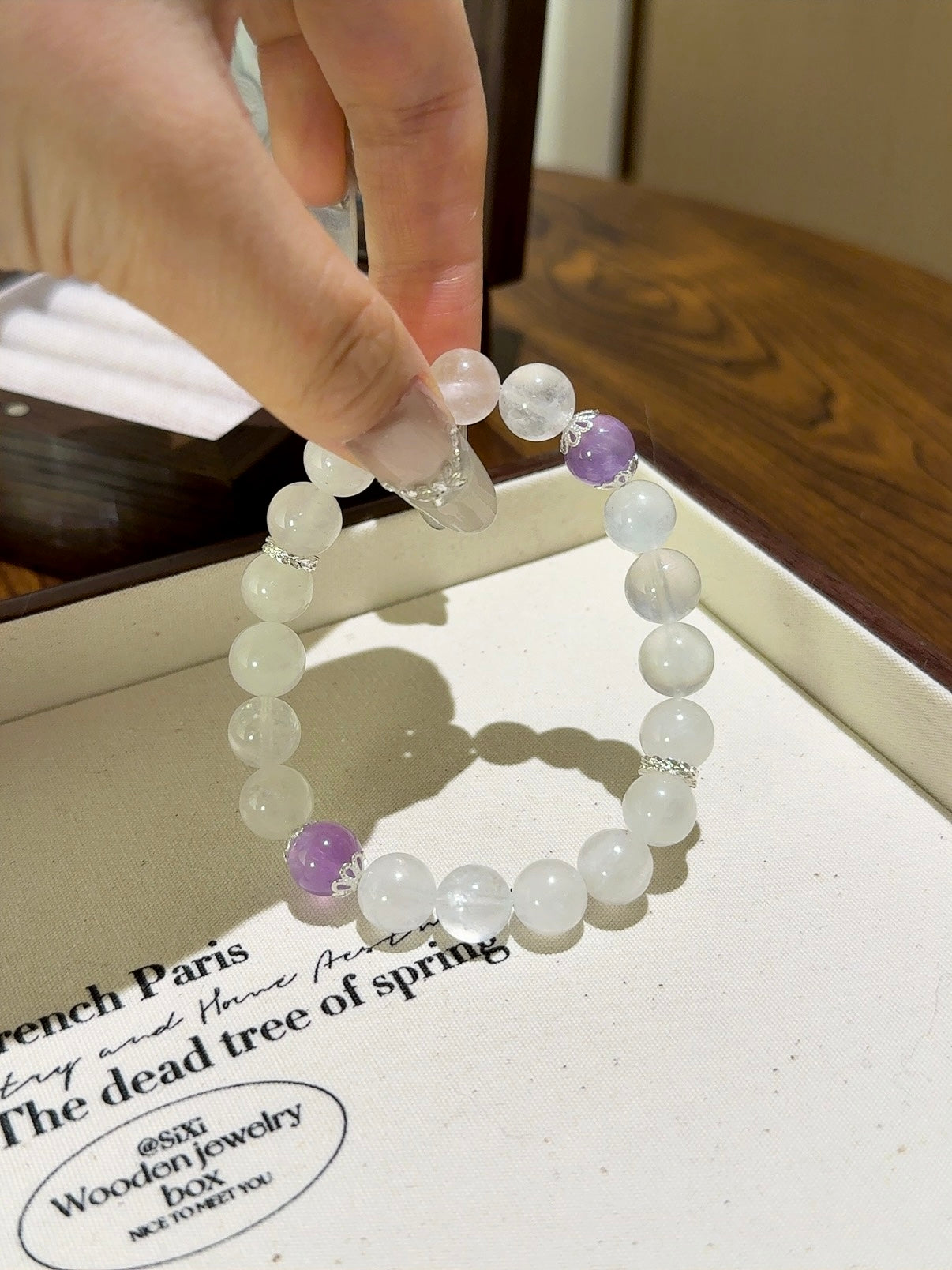 ▫️▪️ Blue moonlight amethyst bracelet